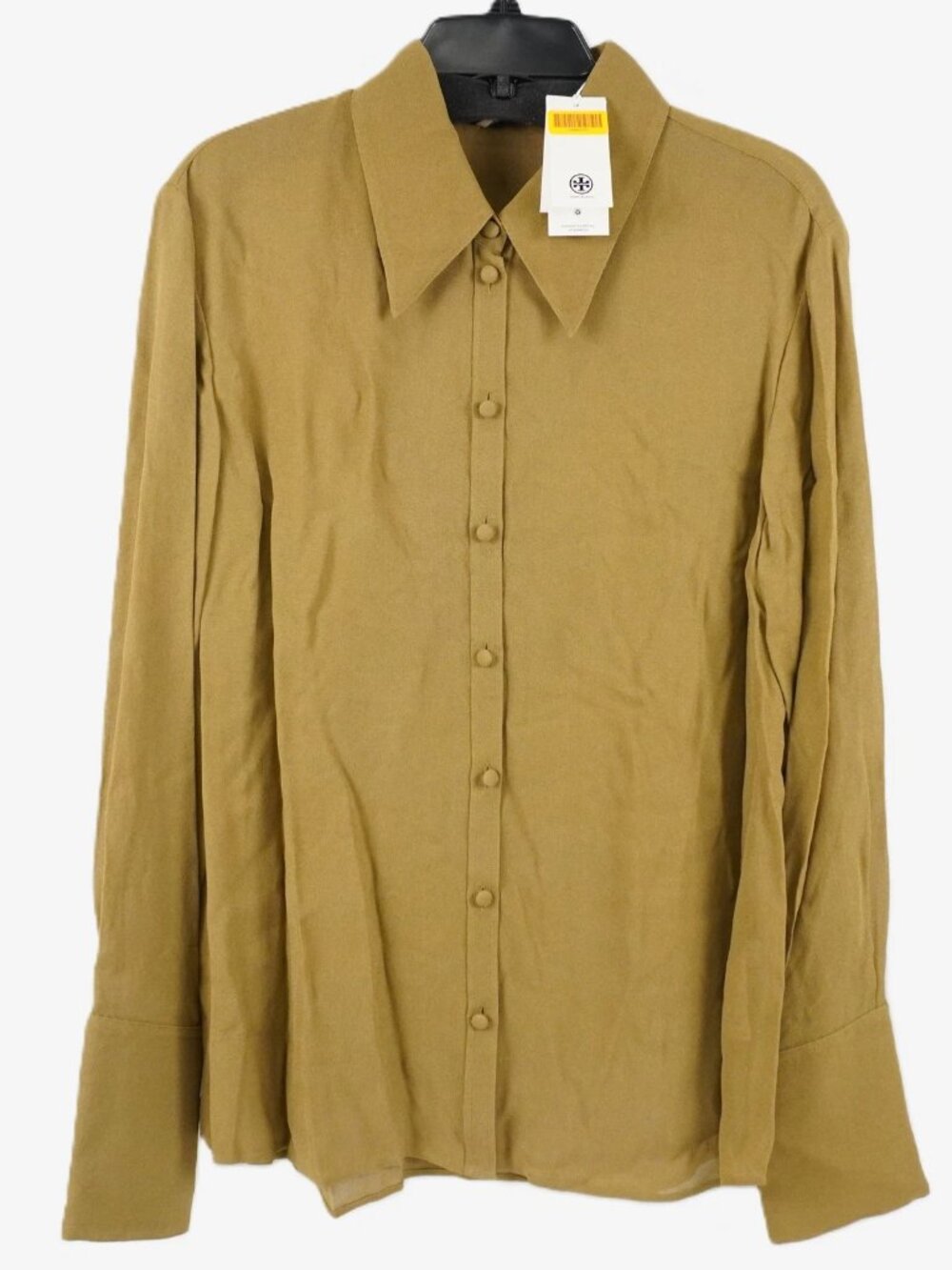 Tory Burch Cuffed Viscose Long Sleeve Blouse Formal Event Party Gala Dinner Work